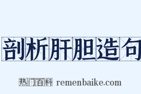 剖析肝胆造句是什么意思的图片